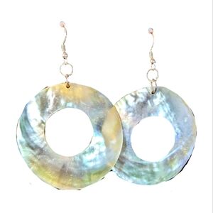 Handcrafted Mother of Pearl Dangle Earrings